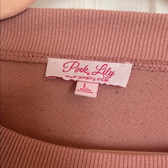 Pink Lily Blush Pink Sweatshirt - Picture 2 of 3